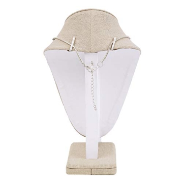 MOOCA Linen Covered Wood Jewelry Display - 6 3/8 W x 10 H