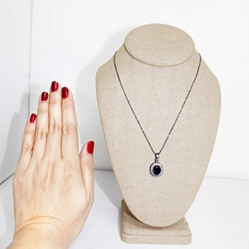 MOOCA Linen Covered Wood Jewelry Display - 6 3/8 W x 10 H