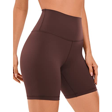 CRZ YOGA Women's ButterLuxe Biker Shorts 6 Inches - High Waisted Stylish Activewear