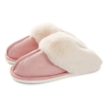 Donpapa Women's Slipper with Memory Foam - Cozy Pink Indoor/Outdoor Slip-On