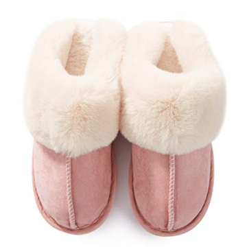 Cozy Donpapa Women's Memory Foam Slippers in Pink