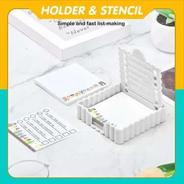 Cute Sticky Notes Holder with Stencil for Organized Spaces