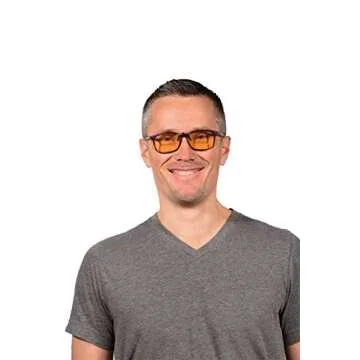 Blue Light Blocking Clip On Glasses - Effective Computer Glasses for Men and Women, Durable Lightweight Design Reduce Eyestrain, Headaches for All Day Screen Time and Gaming Protection (Daytime Lens)