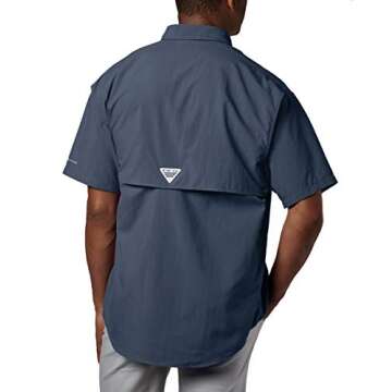 Columbia Men's Bahama II UPF 30 Short Sleeve PFG Fishing Shirt, Collegiate Navy, XX-Large