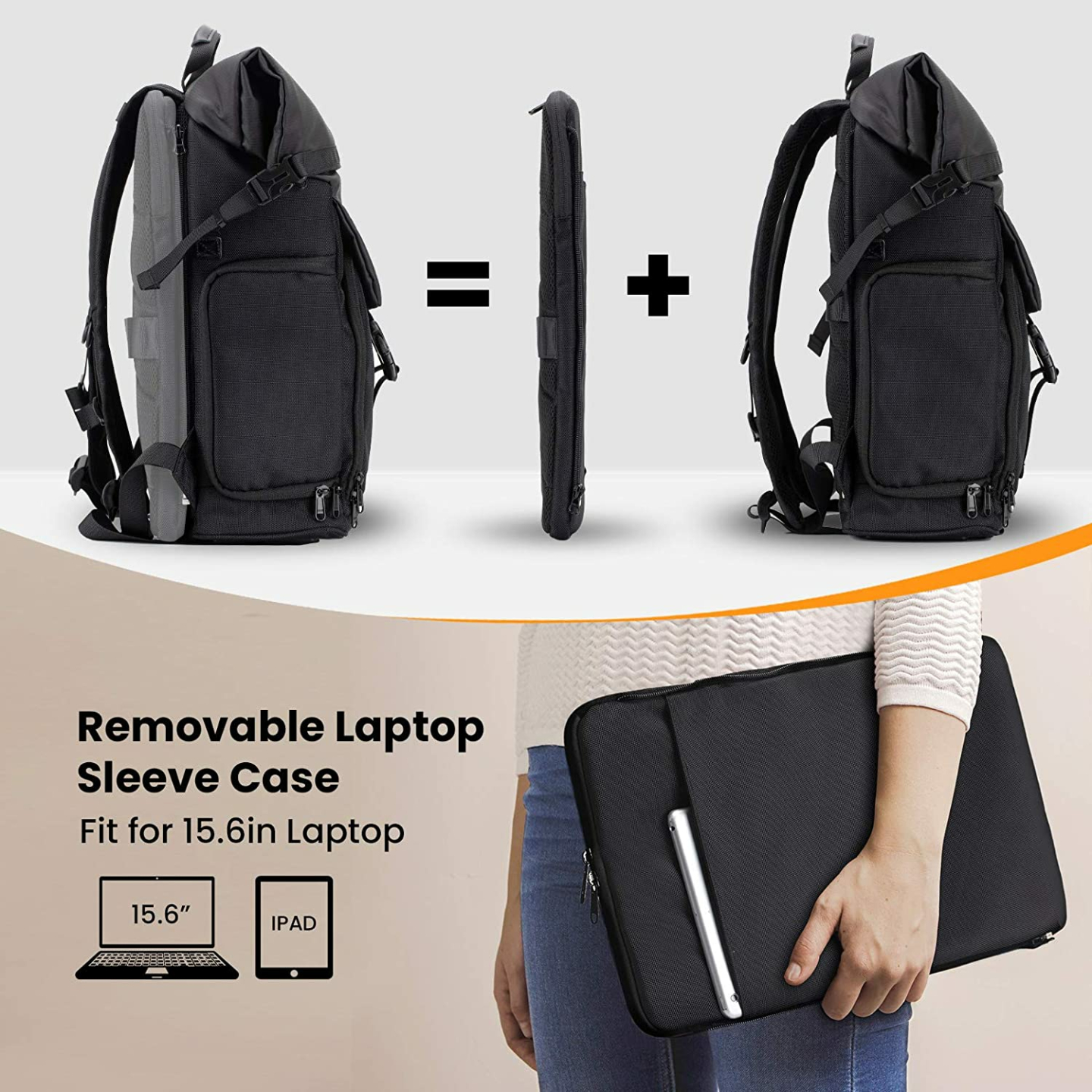 TARION Waterproof Camera Backpack with Laptop Sleeve
