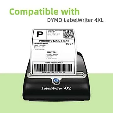 Anylabel Compatible 4" x 6" Direct Thermal Label Replacement for DYMO 1744907 Postage Address Shipping Compatible with Dymo 4XL, Rollo & Zebra Printer Permanent Adhesive (6 Rolls, 220 Labels/Roll)
