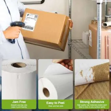 Anylabel Compatible 4" x 6" Direct Thermal Label Replacement for DYMO 1744907 Postage Address Shipping Compatible with Dymo 4XL, Rollo & Zebra Printer Permanent Adhesive (6 Rolls, 220 Labels/Roll)