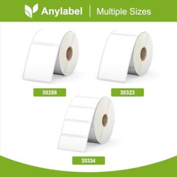 Anylabel Compatible 4" x 6" Direct Thermal Label Replacement for DYMO 1744907 Postage Address Shipping Compatible with Dymo 4XL, Rollo & Zebra Printer Permanent Adhesive (6 Rolls, 220 Labels/Roll)