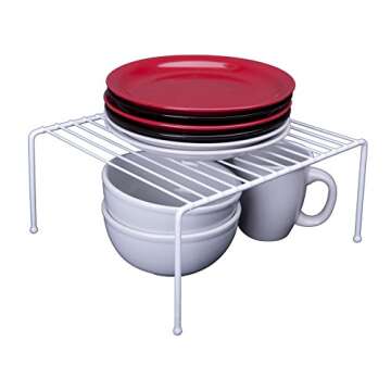 Panacea Grayline 40115, Medium Kitchen Helper Shelf, White