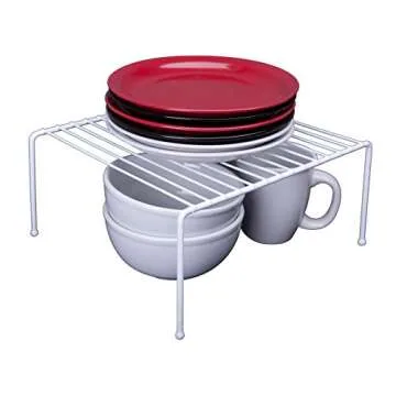 Panacea Grayline 40115, Medium Kitchen Helper Shelf, White