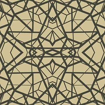 RoomMates Black and Gold Shatter Geometric Wallpaper
