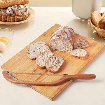 Uprichya Wooden Bread Bow Knife for Sourdough -16" Serrated Sourdough Knife Slicer, Sourdough Bread Cutter Slicer Fiddle Bow Bread Knife, Bread Saw Knife for Homemade Bread Sourdough