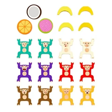 Engaging Wooden Stacking Monkeys for Kids 3 Years