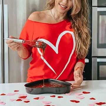 Simply Heart Love Valentine's Day Slouchy Shirt - Red