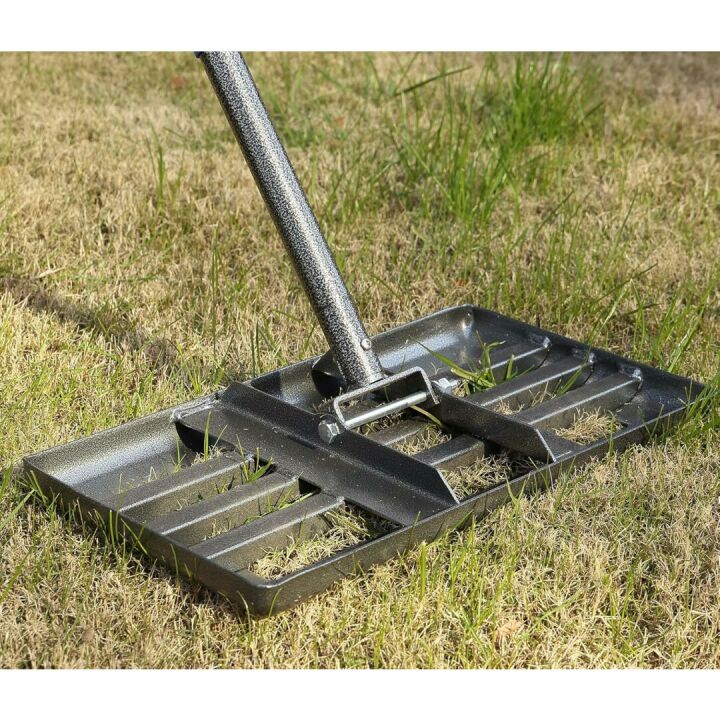 Heavy Duty Lawn Leveling Rake with Adjustable Handle