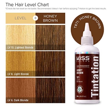 Kiss Tintation Semi-Permanent Hair Color 5 Ounce Honey Brown