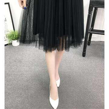 Elegant Women’s A Line Tutu Prom Party Skirt in Black