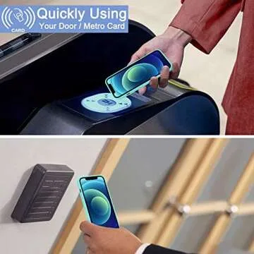 ZVEdeng iPhone 12/12 Pro Wallet Card Holder Case Support Magsafe Wireless Charger Magnetic Wireless Charging, Leather Flip Case for iPhone 12Pro/12 for Women Girls-Mint Blue