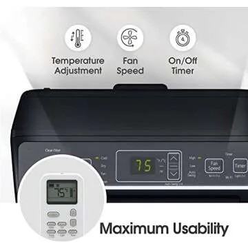 LG 10000 BTU (DOE) / (13500 ASHRAE) Portable Air Conditioners Cools 450 Sqft Easy Install & WiFi App Remote Eco-friendly, Quiet Medium & Large Room Air Conditioner AC Unit Home Black LP1023BSSM