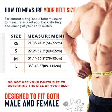 9mm Leather Fitness Weight Lifting Belt for Women&Men with 4 Inches Padded Lumbar Support for Power Lifting Workout & Squats Exercise