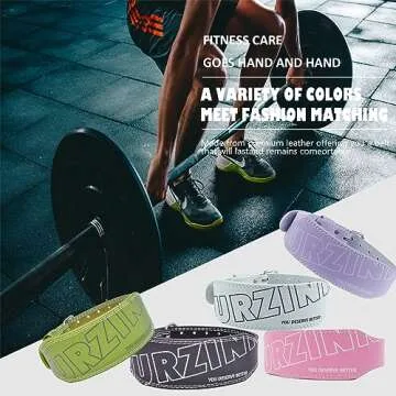 9mm Leather Fitness Weight Lifting Belt for Women&Men with 4 Inches Padded Lumbar Support for Power Lifting Workout & Squats Exercise