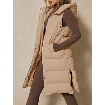 Inorin Women's Hooded Down Vest Lightweight Warm Fashionable