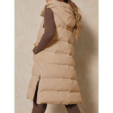 Inorin Women's Hooded Down Vest Lightweight Warm Fashionable