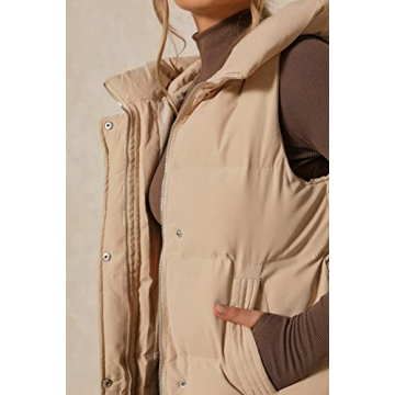 Inorin Women's Hooded Down Vest Lightweight Warm Fashionable