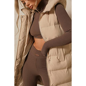 Inorin Women's Hooded Down Vest Lightweight Warm Fashionable