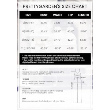 PRETTYGARDEN Women's Summer Jumpsuit with Pockets