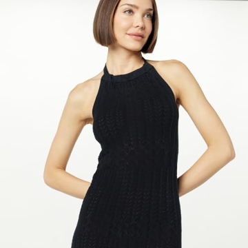 Jayla Crochet Halter Midi Dress - Snug Fit Summer Style