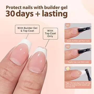 BTArtboxnails Soft Gel Nail Tips - X-coat Tips French Series French Tip Press on Nails, Short Almond Press On Nails, Nude Acrylic Fake Nails Glue On Nails Nail Extension Set