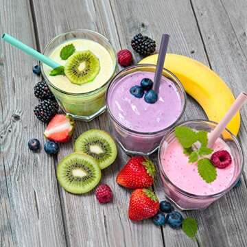 Reusable straw, DIOZO 12 Set Silicone Drinking Straws for 30oz and 20oz Tumblers Reusable Silicone Straws BPA Free Extra Long with Cleaning Brushes- Straight- 9mm diameter