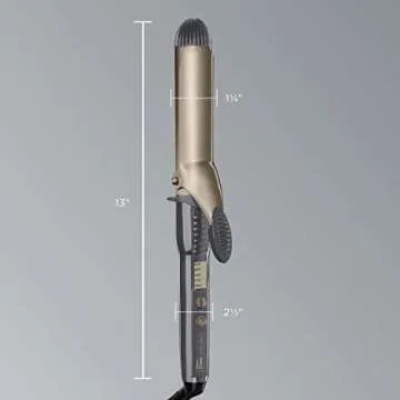 INFINITIPRO BY CONAIR Tourmaline 1 1/4-Inch Ceramic Curling Iron, 1 ¼ inch barrel produces loose curls – for use on medium and long hair