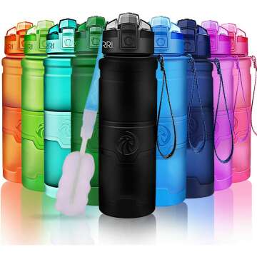 ZORRI Sports Water Bottle - BPA Free & Lightweight