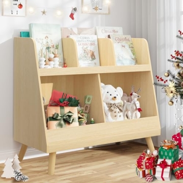 Curipeer Kids Bookshelf and Toy Organizer - Stylish Open Storage for Toys and Books