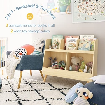 Curipeer Kids Bookshelf and Toy Organizer for Nurseries