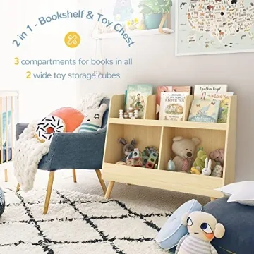 Curipeer Kids Bookshelf and Toy Organizer for Nurseries