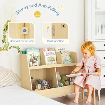 Curipeer Kids Bookshelf and Toy Organizer for Nurseries