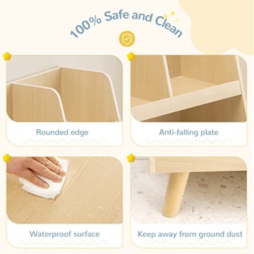 Curipeer Kids Bookshelf and Toy Organizer for Nurseries