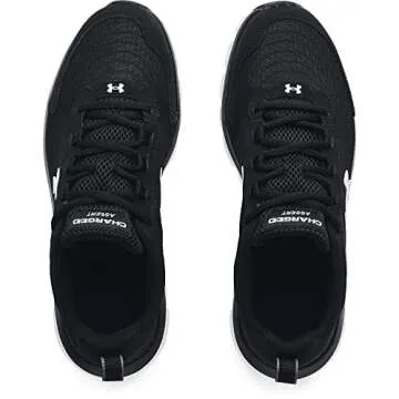 Under Armour Men's Charged Assert 9, Black (001)/White, 9 X-Wide US