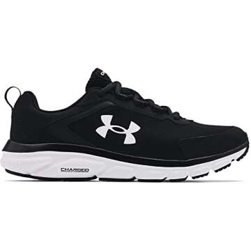 Under Armour Men's Charged Assert 9, Black (001)/White, 9 X-Wide US