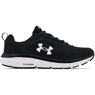 Under Armour Men's Charged Assert 9, Black (001)/White, 9 X-Wide US