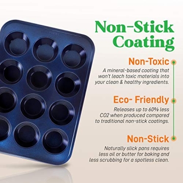 NutriChef 6-Piece Non-Stick Baking Pans Set for Effortless Cooking