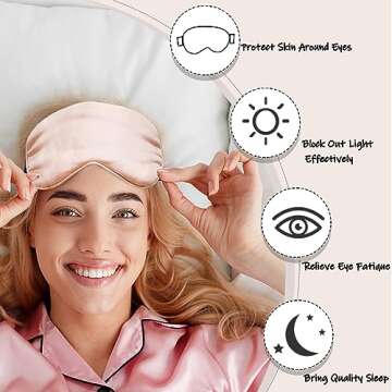 OPELETNNT Gifts for Teenage Girls, Teen Girl Gift for 10 11 12 13 14 15 16 17 Year Old, Tween Girl Gifts Ideas, Daughter, Sister Birthday Gifts, Satin Pillowcase, Satin Eye Mask and Hair Accessories