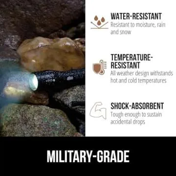 Gorilla Grip LED Tactical Flashlight - Ultra Bright & Compact