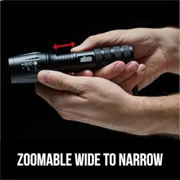 Gorilla Grip LED Tactical Flashlight - Ultra Bright & Compact