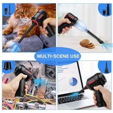 Meudeen Air Duster - Computer Vacuum Cleaner - for Keyboard Cleaning- Cordless Canned Air- Powerful - Energy-Efficient(Air-01)