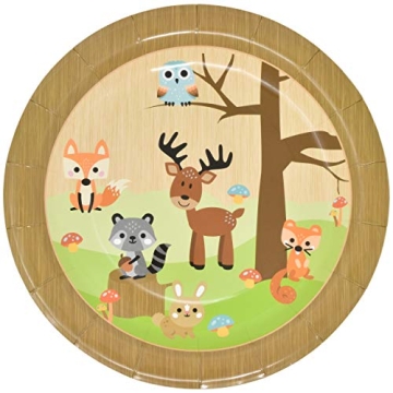 Woodland Animal Party Set 24 Plates Cups Napkins