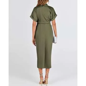 Flattering BTFBM Maxi Shirt Dress for Women - Button Down Style